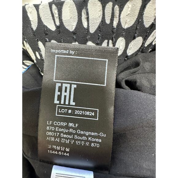 ba&sh Bessie Skirt Medium Black White Pleated Midi Polka Dot Elastic Waist NWOT - Picture 8 of 10